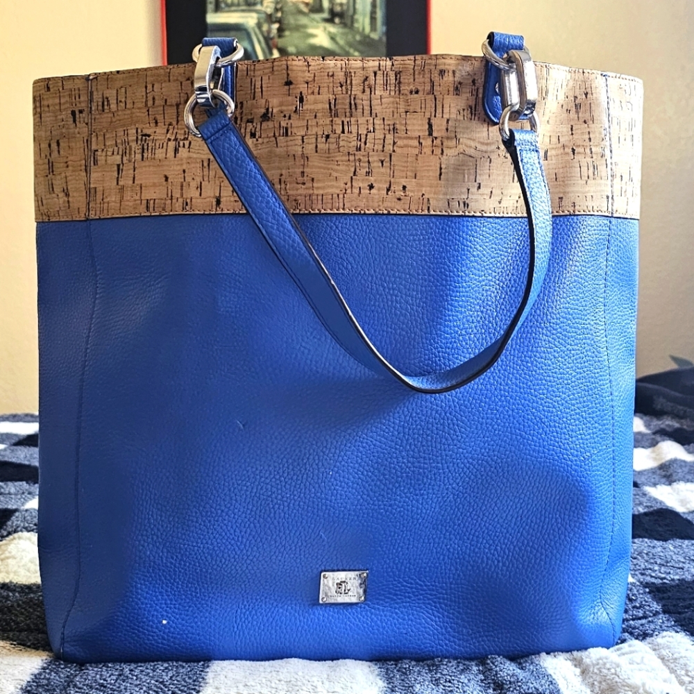 Ralf Lauren leather and cork shopper‎ tote bag